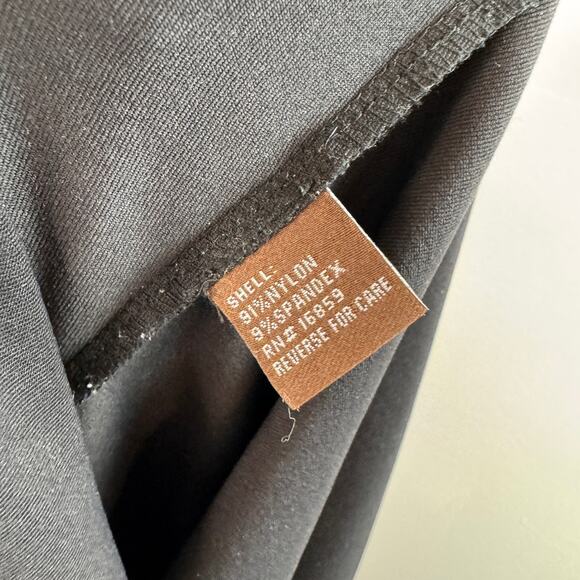 J.McLaughlin Durham Black Top Stretch Ruffle V-Neck 3/4 Sleeve Pullover Medium M - Picture 5 of 5